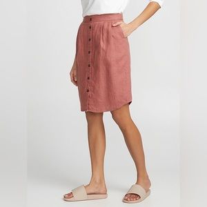 100% linen buttoned skirt by